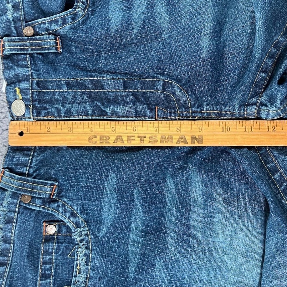 True Religion Bobby Jeans Mens 43x27 Medium Wash Straight‎ Leg Distressed Denim - Picture 6 of 15